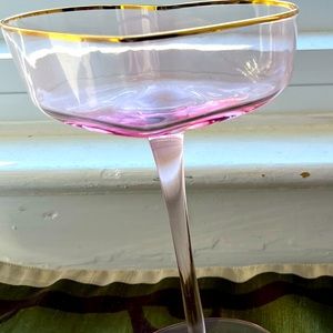Rose pink Martini glass